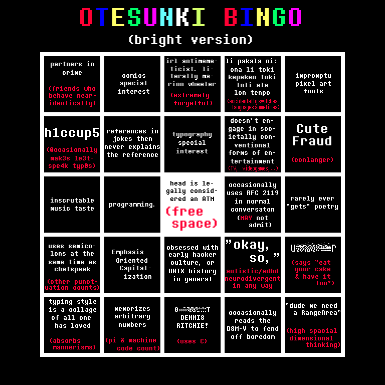 otesunki bingo.